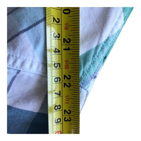 Roper Mens Blue Green Striped Long Sleeve Pearl Button Up Rodeo Shirt Size XL - Picture 13 of 13